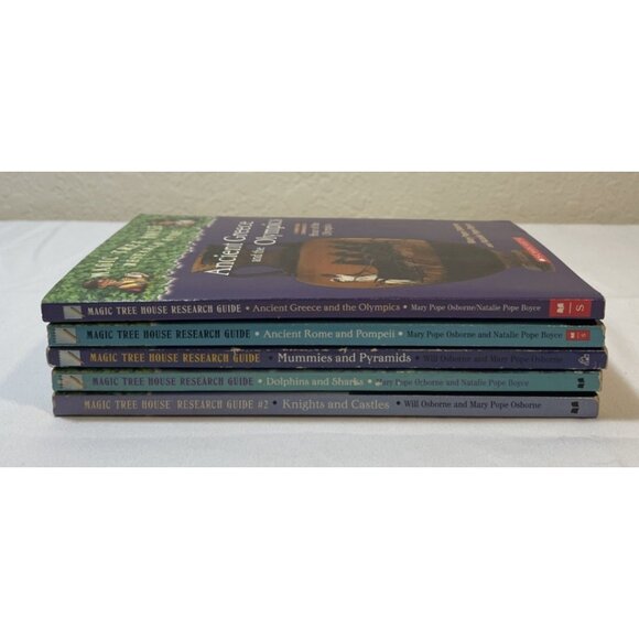 Lot of 5 Magic Treehouse Research Guides Mary Pope Osborne Greece Rome Castles - Picture 9 of 10